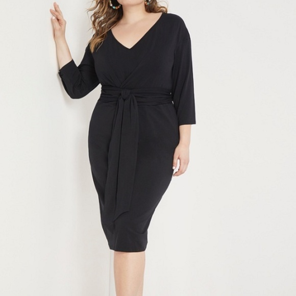 black midi dress size 20